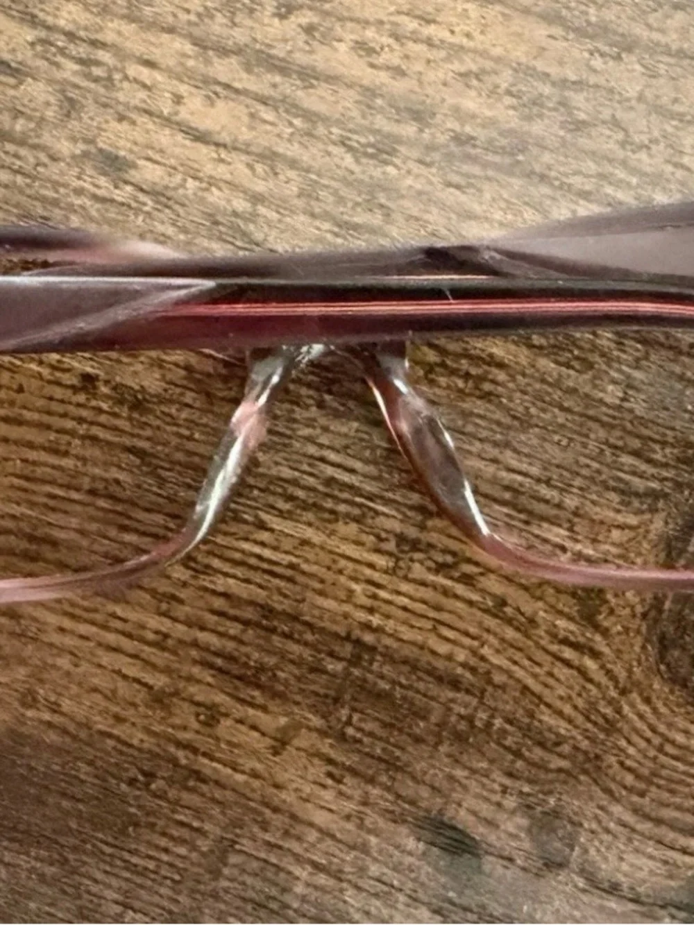 Vintage Chloe Women's Eyeglass Frames in Plum and Pink Gradient Frame Only